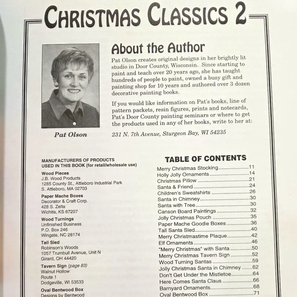 1996 Grace Publications Christmas Classics 2 Craft Design Country Crafting Book